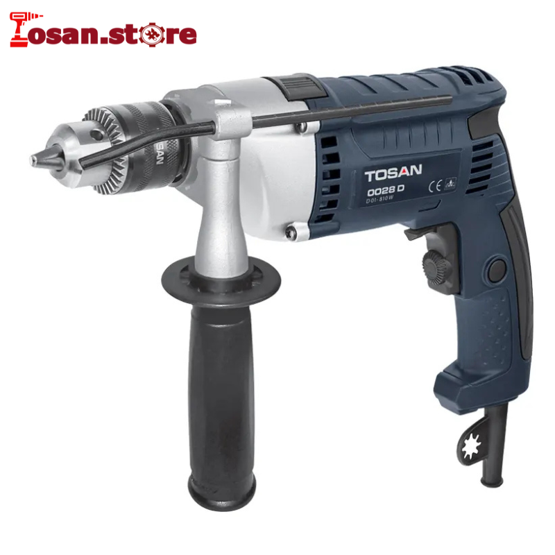 دریل چکشی 13 میلی‌متر 810 وات آچاری نیم‌تنه فلزی توسن مدل 0028D