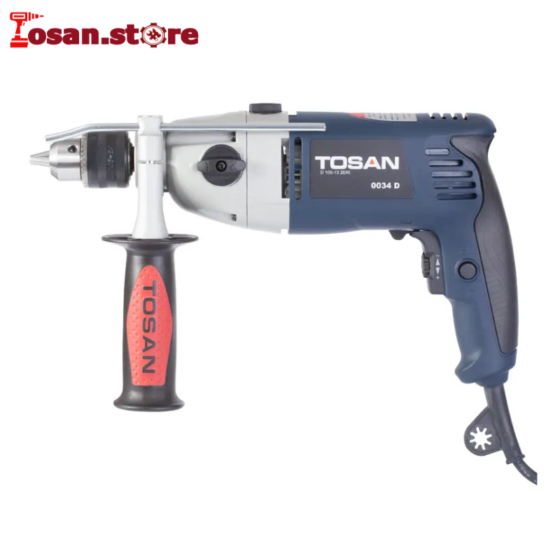 دریل چکشی گیربکسی 13 میلی‌متر 1050 وات آچاری توسن مدل 0034D