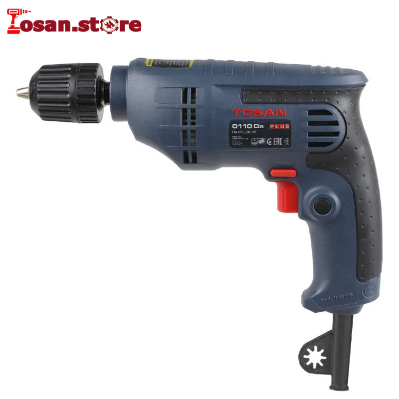 دریل 6 میلی‌متر 300 وات اتوماتیک سری پلاس توسن مدل 0110DA