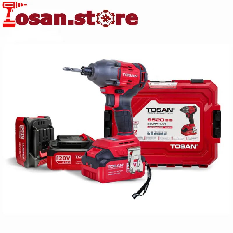 پیچ گوشتی شارژی ضربه ای براشلس 20 ولت توسن مدل 9520BIS