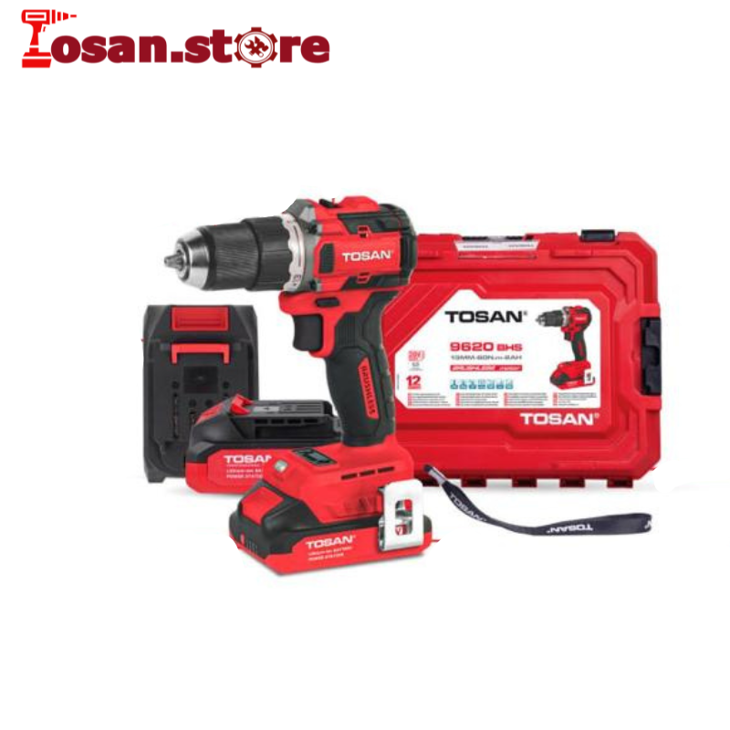 دریل پیچ گوشتی شارژی چکشی براشلس 20 ولت توسن مدل 9620BHS