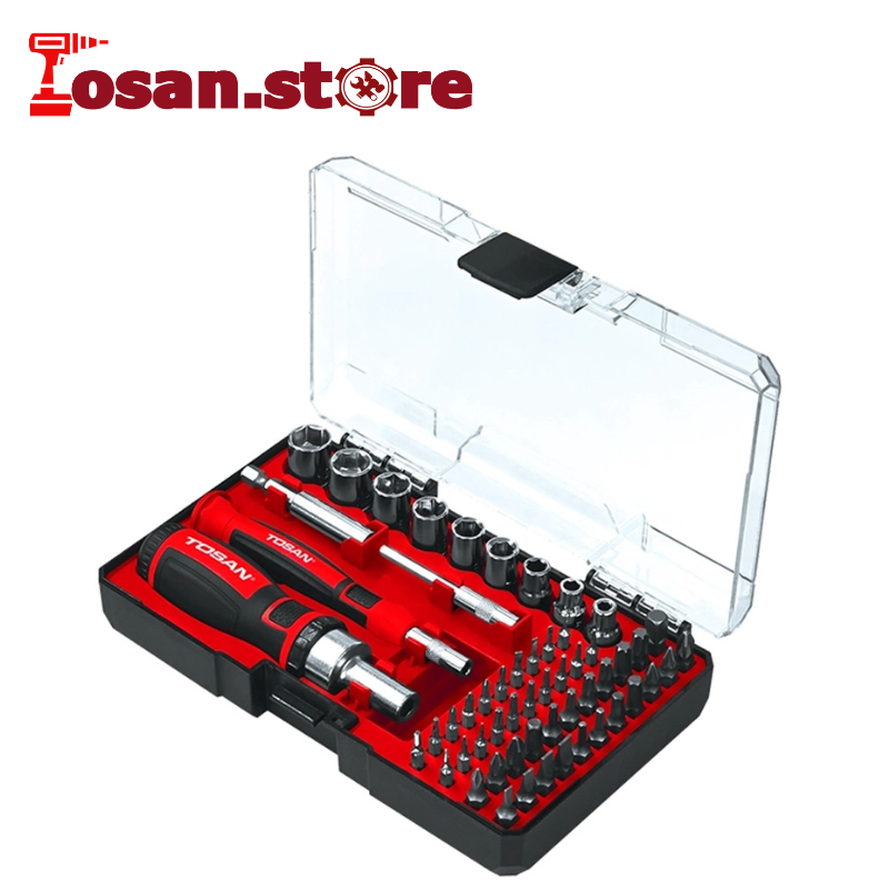 ست پیچ گوشتی معمولی و ساعتی و بکس 55 عددی توسن